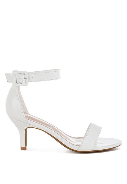 Faux Leather Kitten Heel