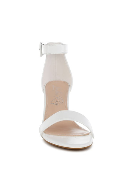 Faux Leather Kitten Heel