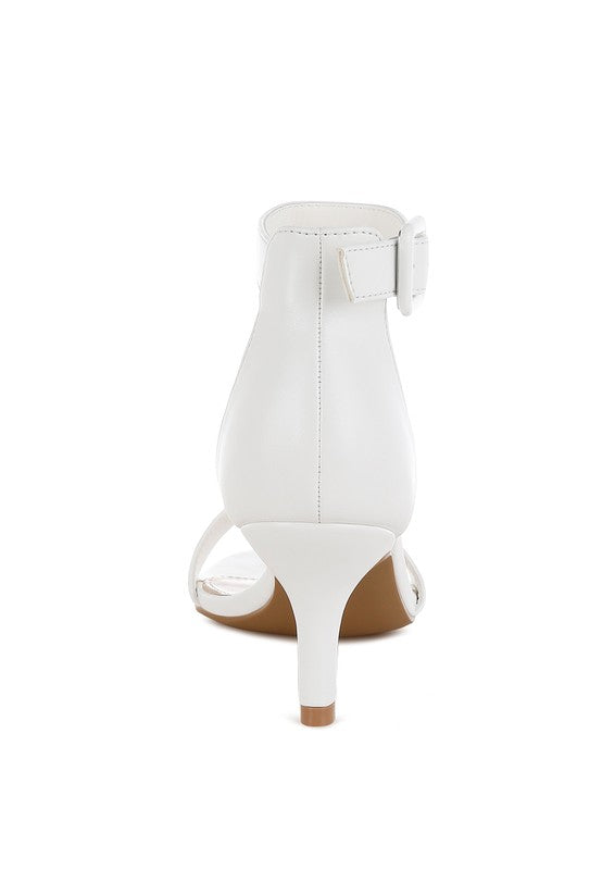 Faux Leather Kitten Heel
