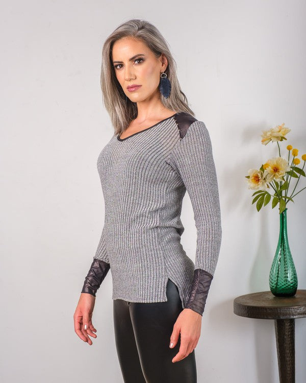 Soft, cozy fabric for comfort with an edgy twist.