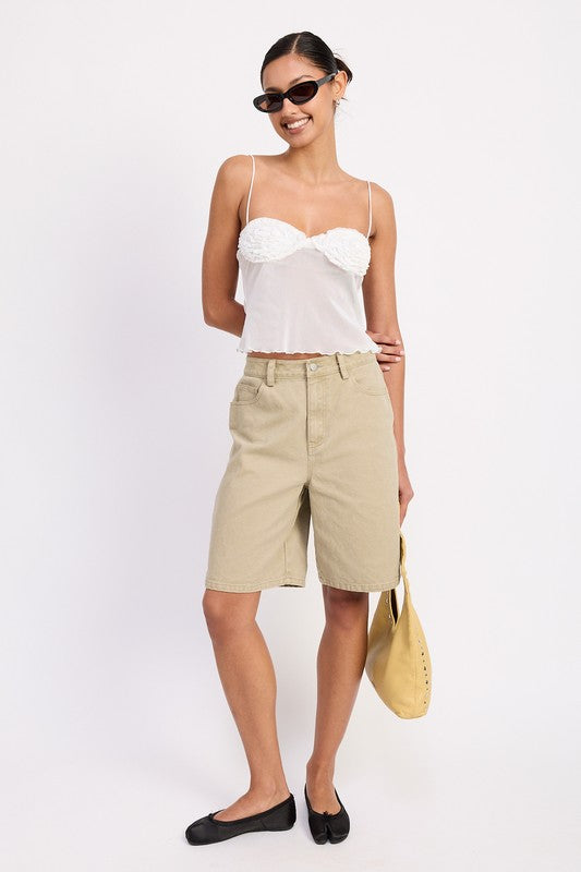 Straight hem for a clean finish.