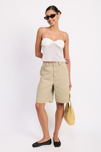 Straight hem for a clean finish.