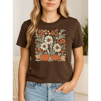 Floral Pumpkin Tee