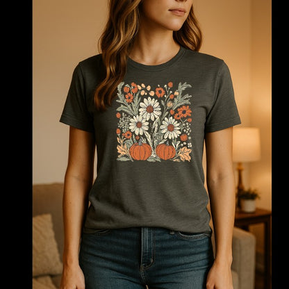 Floral Pumpkin Tee