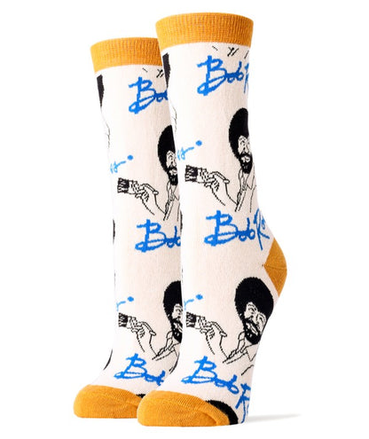 Funny crew socks offering a comfortable fit and playful design.