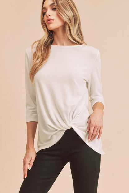 Flattering twist detail at the front adds stylish structure. 