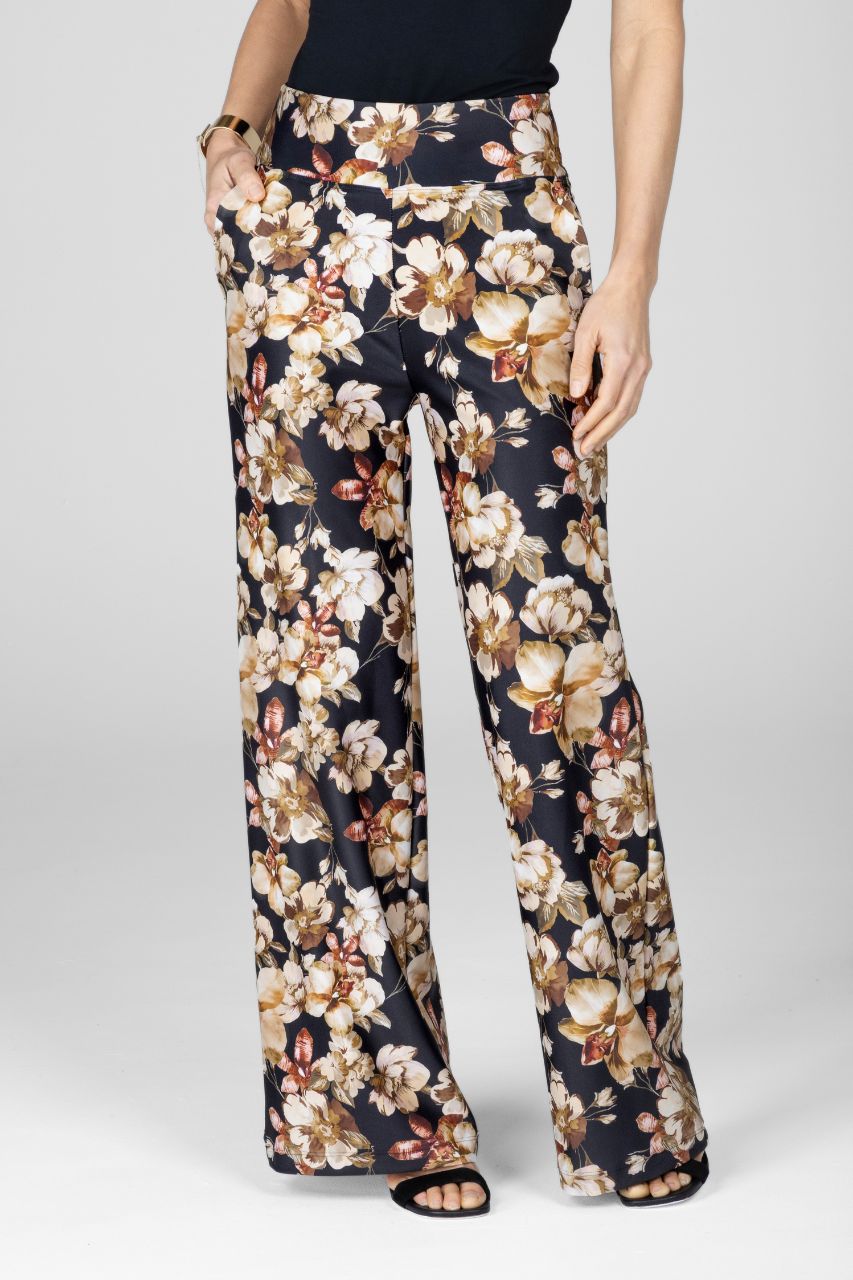 GRACE WIDE LEG PANT: FALL TONAL FLORAL