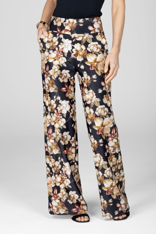 GRACE WIDE LEG PANT: FALL TONAL FLORAL