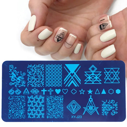 New Nail Art Stamping Plates Stencils Lace Flowers Beauty Stamp Polish Printing Halloween Nail Art Templates Manicure TRXYJ17-32
