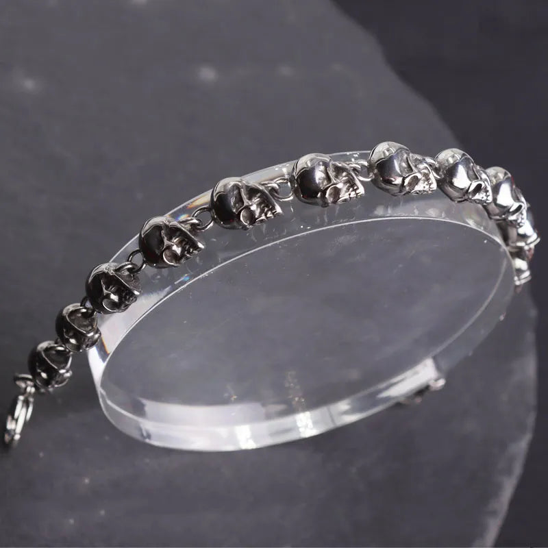 Men\\\\\\'s Vintage Skull Beaded Skull Bracelets Men\\\\\\'s Bracelets Gothic Jewelry Accessories Gifts