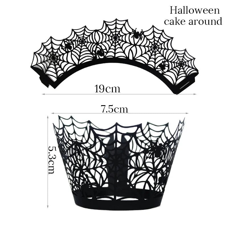 Happy Halloween Cake Toppers Halloween Cupcake Toppers Cartoon Pumpkin Witch Ghost Cake Decorative Flags for Kids Halloween Deco