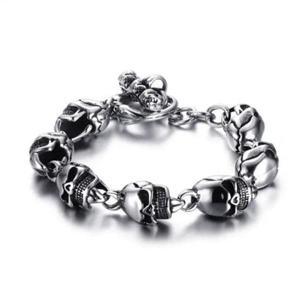 Men\\\\\\'s Vintage Skull Beaded Skull Bracelets Men\\\\\\'s Bracelets Gothic Jewelry Accessories Gifts