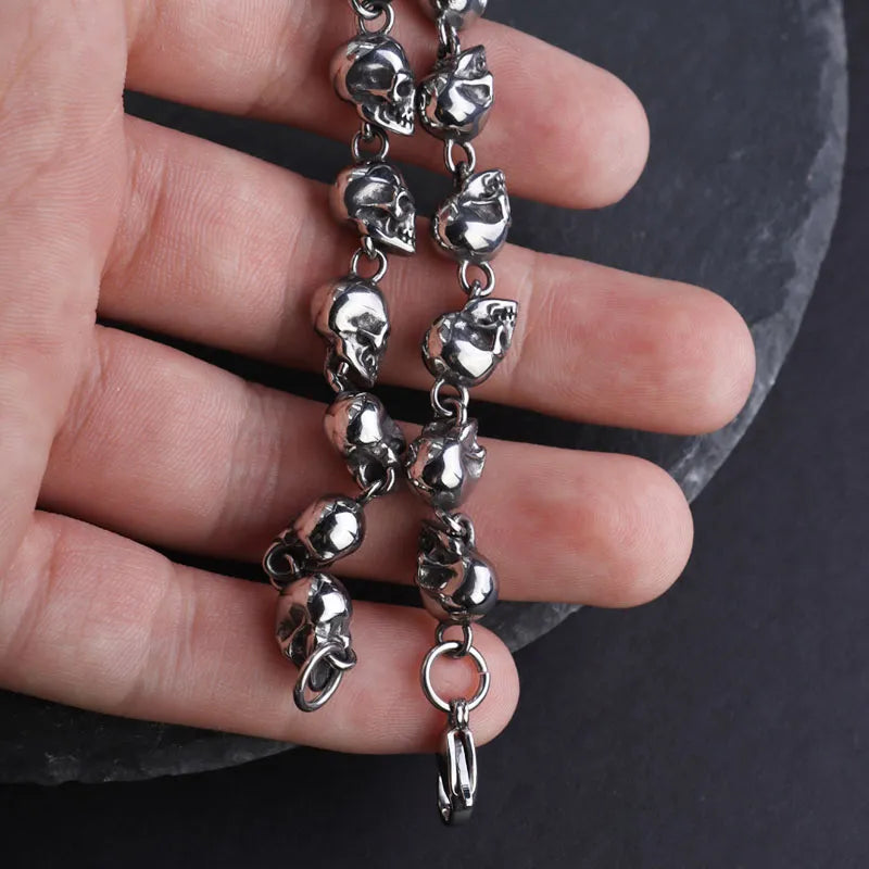 Men\\\\\\'s Vintage Skull Beaded Skull Bracelets Men\\\\\\'s Bracelets Gothic Jewelry Accessories Gifts