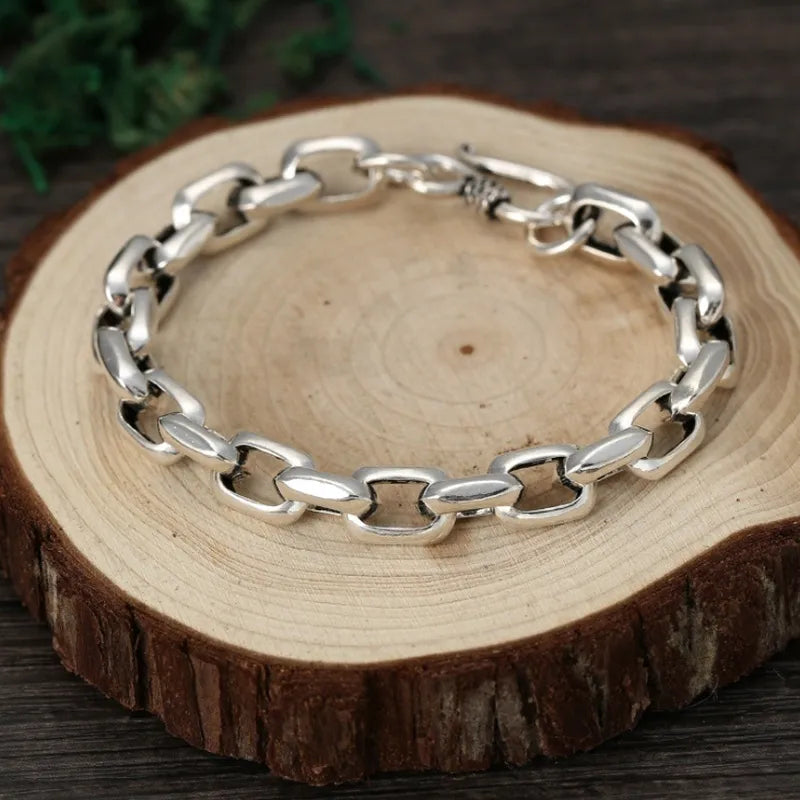 Vintage Gothic Full Skull Bracelet Men\\\'s Motorcycle Riding Rock Bike Hip Hop Punk Jewelry Halloween Gift