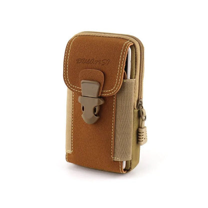 Universal 7'' Waterproof Multifunctional Canvas Mobile Phone Bag Outdoor Traval Bag for Men Man Waist Belt Phone Pouch Holder