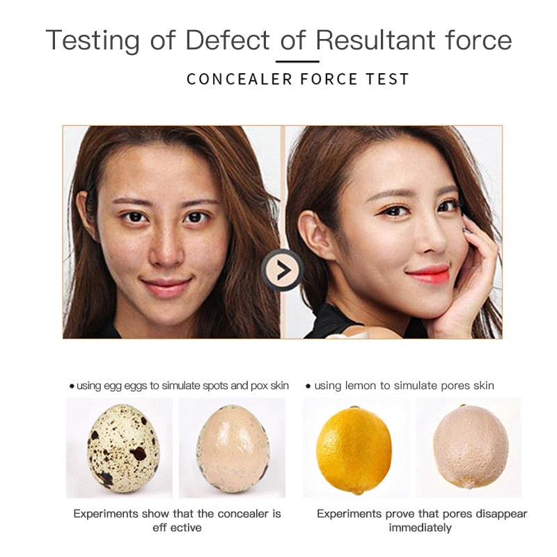 Air Cushion Mushroom Head CC Cream Concealer Whitening Concealer Moisturizing BB Cream Makeup  Up with Mushroom Puff TSLM1