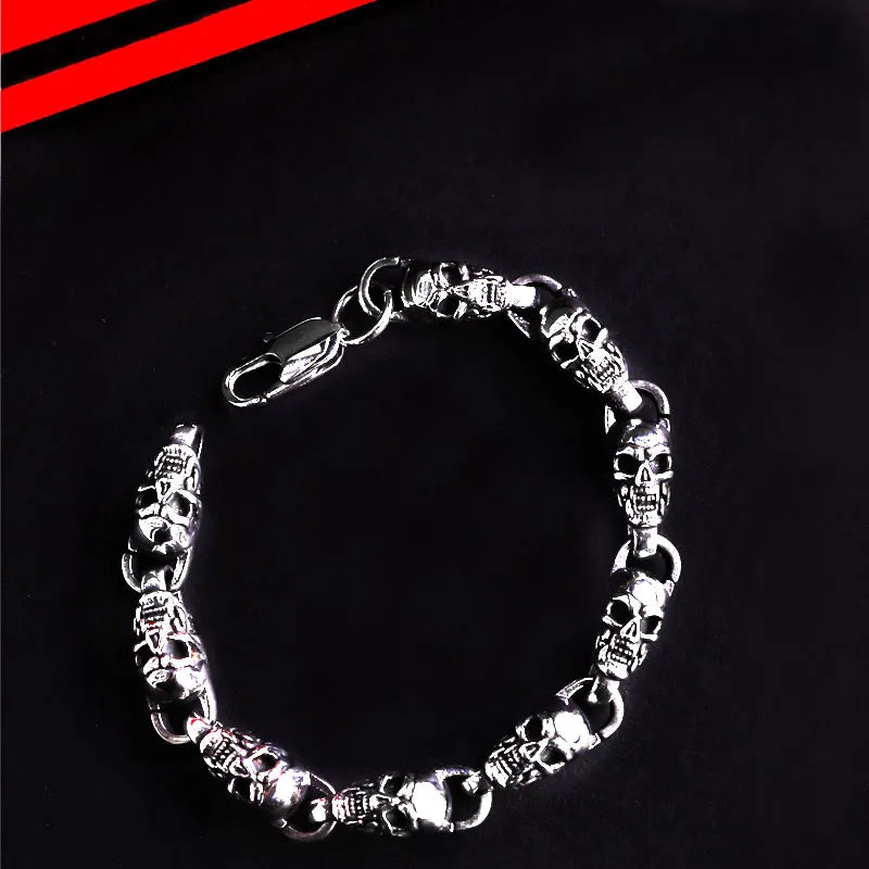 Men\\\\\\'s Vintage Skull Beaded Skull Bracelets Men\\\\\\'s Bracelets Gothic Jewelry Accessories Gifts