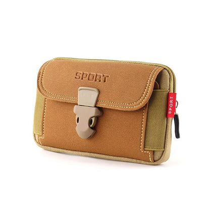 Universal 7'' Waterproof Multifunctional Canvas Mobile Phone Bag Outdoor Traval Bag for Men Man Waist Belt Phone Pouch Holder