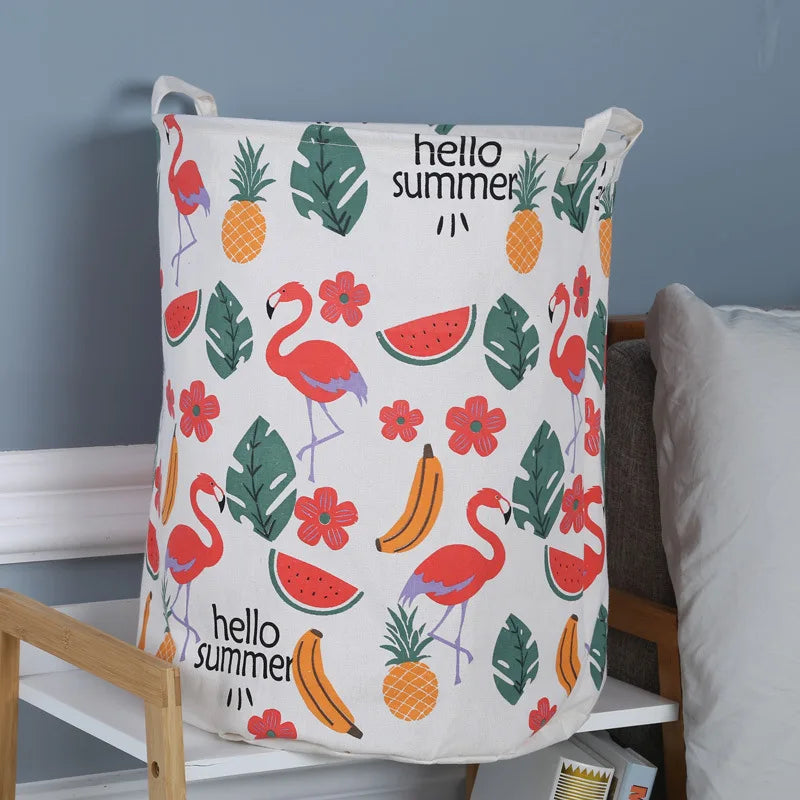 1pc Cloth Art Folding Geometry Dirty Clothes Toys Storage Bucket Household Storage Basket Dirty Clothes Laundry Basket 40*50cm