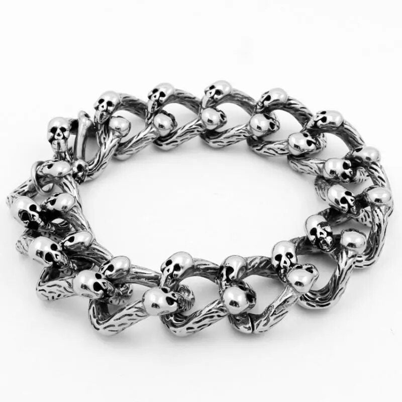 Men\\\\\\'s Vintage Skull Beaded Skull Bracelets Men\\\\\\'s Bracelets Gothic Jewelry Accessories Gifts