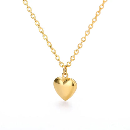 Punk Cuban Chain Heart Necklace For Women Hip Pop Stainless Steel Choker Fashion Wedding Party Jewelry Gift