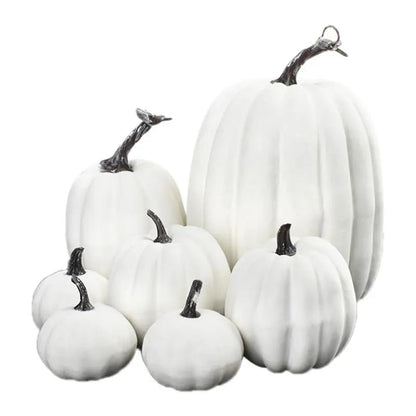 7PCS Simulation Pumpkin Model Artificial Pumpkin Decoration For Thanksgiving Halloween Foam Fake Pumpkins Vegetable Decor Craft