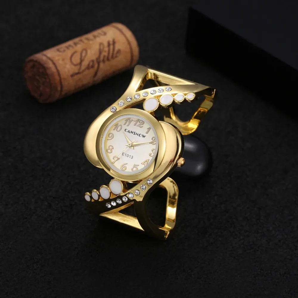 Luxury Gold Bracelet Women's Watches Fashion Diamond Ladies Watch Women Watches Elegant Female Clock montre femme zegarek damski