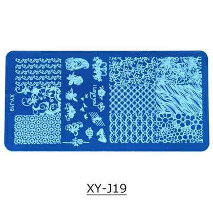 New Nail Art Stamping Plates Stencils Lace Flowers Beauty Stamp Polish Printing Halloween Nail Art Templates Manicure TRXYJ17-32