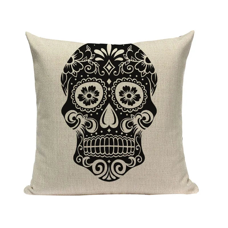 Halloween skull Cushion Cover Car Throw Pillow Cover 18x18 inches Pillowcase Home Decor Custom Fashion Linen