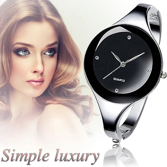 Women Bracelet Watches Crystal Ladies Fashion Stainless Steel Round Dial Unique Designer Quartz-Watch Montres Femme