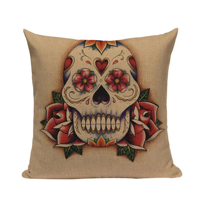 Halloween skull Cushion Cover Car Throw Pillow Cover 18x18 inches Pillowcase Home Decor Custom Fashion Linen
