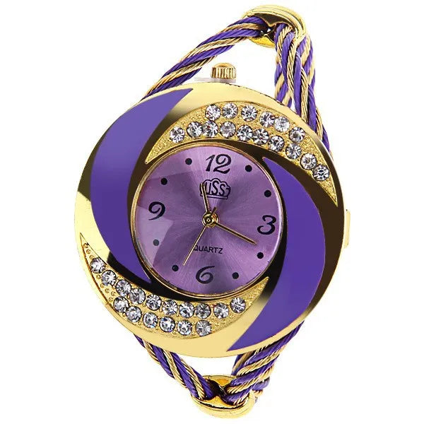 Women Casual Wristwatch 7 Colors Bracelet Round Dial Crystal Quartz Elegant Fashion Watch Hight Quality Hour major Clock relojes