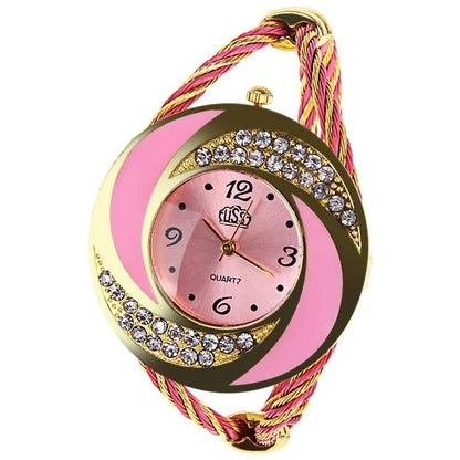 Women Casual Wristwatch 7 Colors Bracelet Round Dial Crystal Quartz Elegant Fashion Watch Hight Quality Hour major Clock relojes