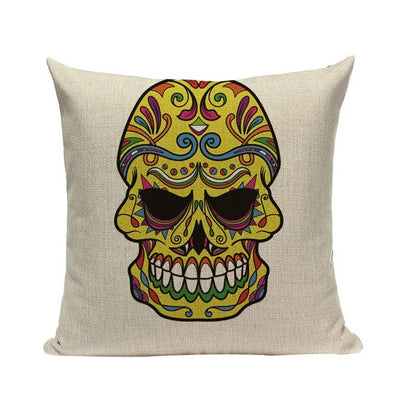Halloween skull Cushion Cover Car Throw Pillow Cover 18x18 inches Pillowcase Home Decor Custom Fashion Linen