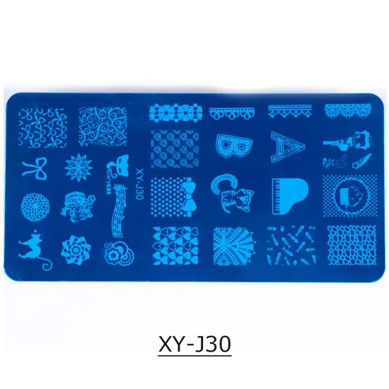 New Nail Art Stamping Plates Stencils Lace Flowers Beauty Stamp Polish Printing Halloween Nail Art Templates Manicure TRXYJ17-32