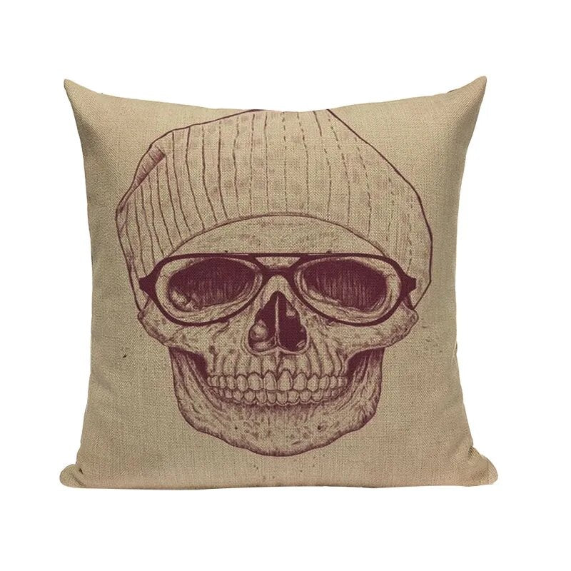 Halloween skull Cushion Cover Car Throw Pillow Cover 18x18 inches Pillowcase Home Decor Custom Fashion Linen