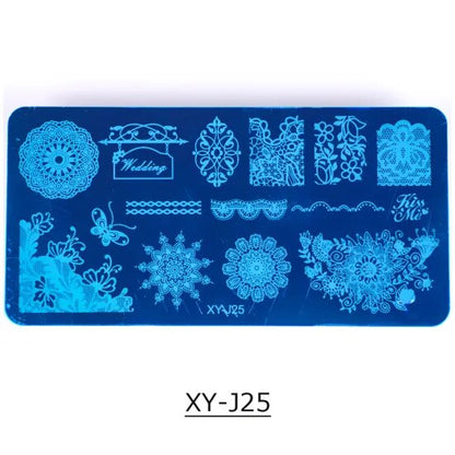 New Nail Art Stamping Plates Stencils Lace Flowers Beauty Stamp Polish Printing Halloween Nail Art Templates Manicure TRXYJ17-32