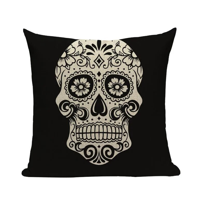 Halloween skull Cushion Cover Car Throw Pillow Cover 18x18 inches Pillowcase Home Decor Custom Fashion Linen