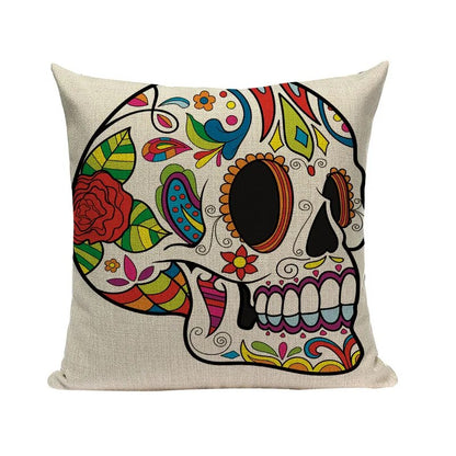 Halloween skull Cushion Cover Car Throw Pillow Cover 18x18 inches Pillowcase Home Decor Custom Fashion Linen