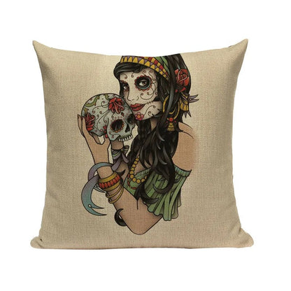 Halloween skull Cushion Cover Car Throw Pillow Cover 18x18 inches Pillowcase Home Decor Custom Fashion Linen