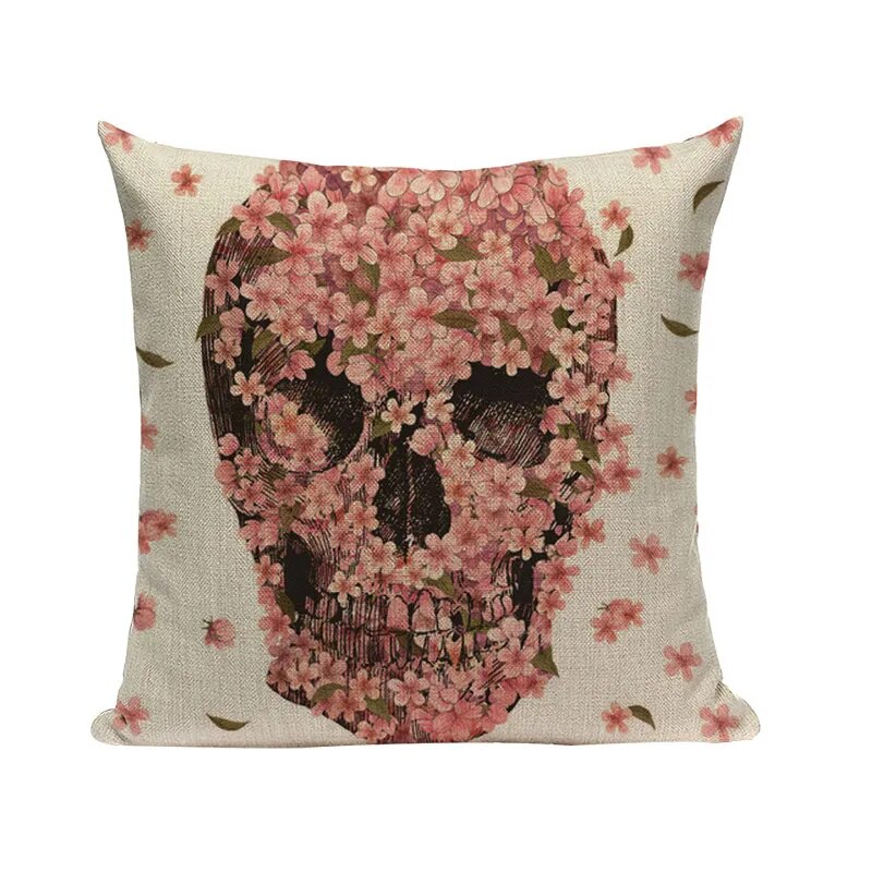 Halloween skull Cushion Cover Car Throw Pillow Cover 18x18 inches Pillowcase Home Decor Custom Fashion Linen