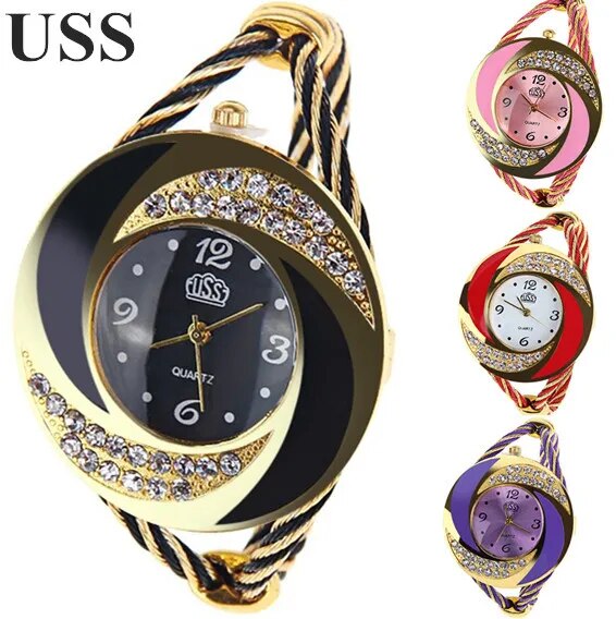Women Casual Wristwatch 7 Colors Bracelet Round Dial Crystal Quartz Elegant Fashion Watch Hight Quality Hour major Clock relojes