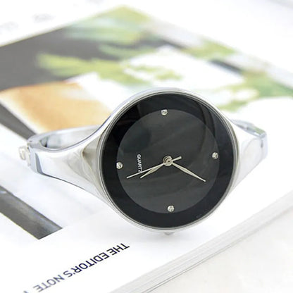 Women Bracelet Watches Crystal Ladies Fashion Stainless Steel Round Dial Unique Designer Quartz-Watch Montres Femme