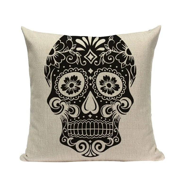 Halloween skull Cushion Cover Car Throw Pillow Cover 18x18 inches Pillowcase Home Decor Custom Fashion Linen