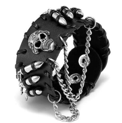 Men\\\\\\'s Vintage Skull Beaded Skull Bracelets Men\\\\\\'s Bracelets Gothic Jewelry Accessories Gifts