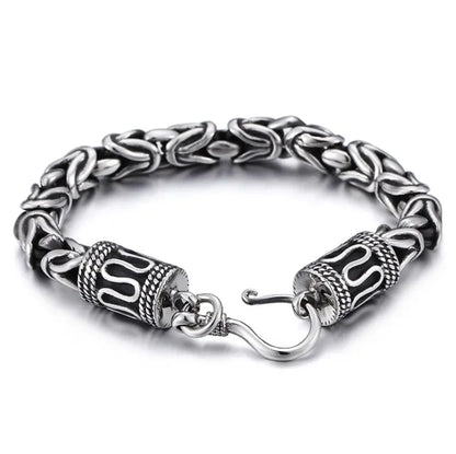 Vintage Gothic Full Skull Bracelet Men\\\'s Motorcycle Riding Rock Bike Hip Hop Punk Jewelry Halloween Gift