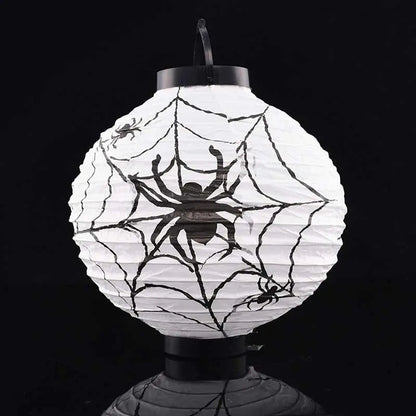 1pc Pumpkin Light Bat Spider Black Paper Orange White Hanging Lantern Halloween Birthday Party DIY Decoration Halloween Supplies