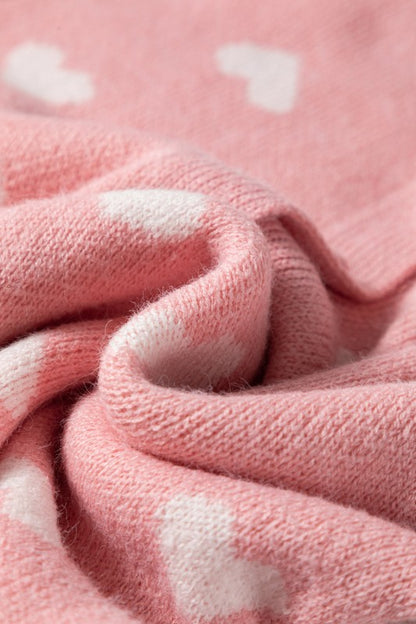 A Squeeze Heart Button Front Sweater