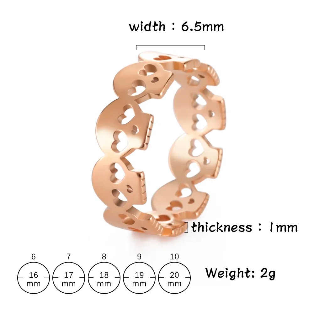 Unift Skull Rings for Women Men Stainless Steel Rings Gothic Grunge Punk Jewelry Black Color Finger Accessories Halloween Gift