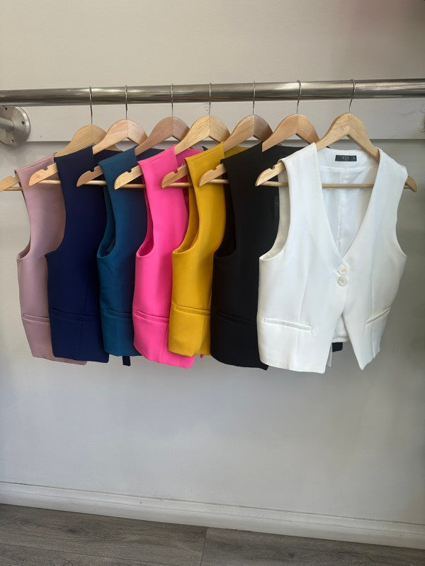 High Waist Shorts & Vest Set